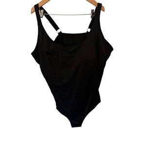 NWOT Swim 365 Black One-Piece Swimsuit Women's 32 Scoop‎ Neck Bathing Suit